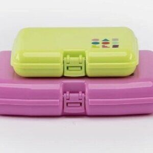 CABOODLES CARE PACK & LIL BIT COMBO COSMETIC CASES PINK & CITRON